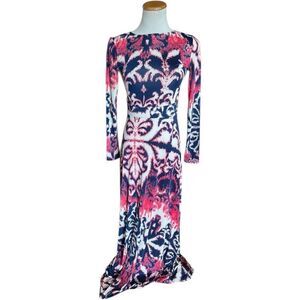 NWT Womens Goodtime USA Boutique Paisley Print Open Back Maxi Dress - Sz M